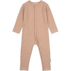 Mikk-Line wool/bamboo LS suit - Warm Taupe